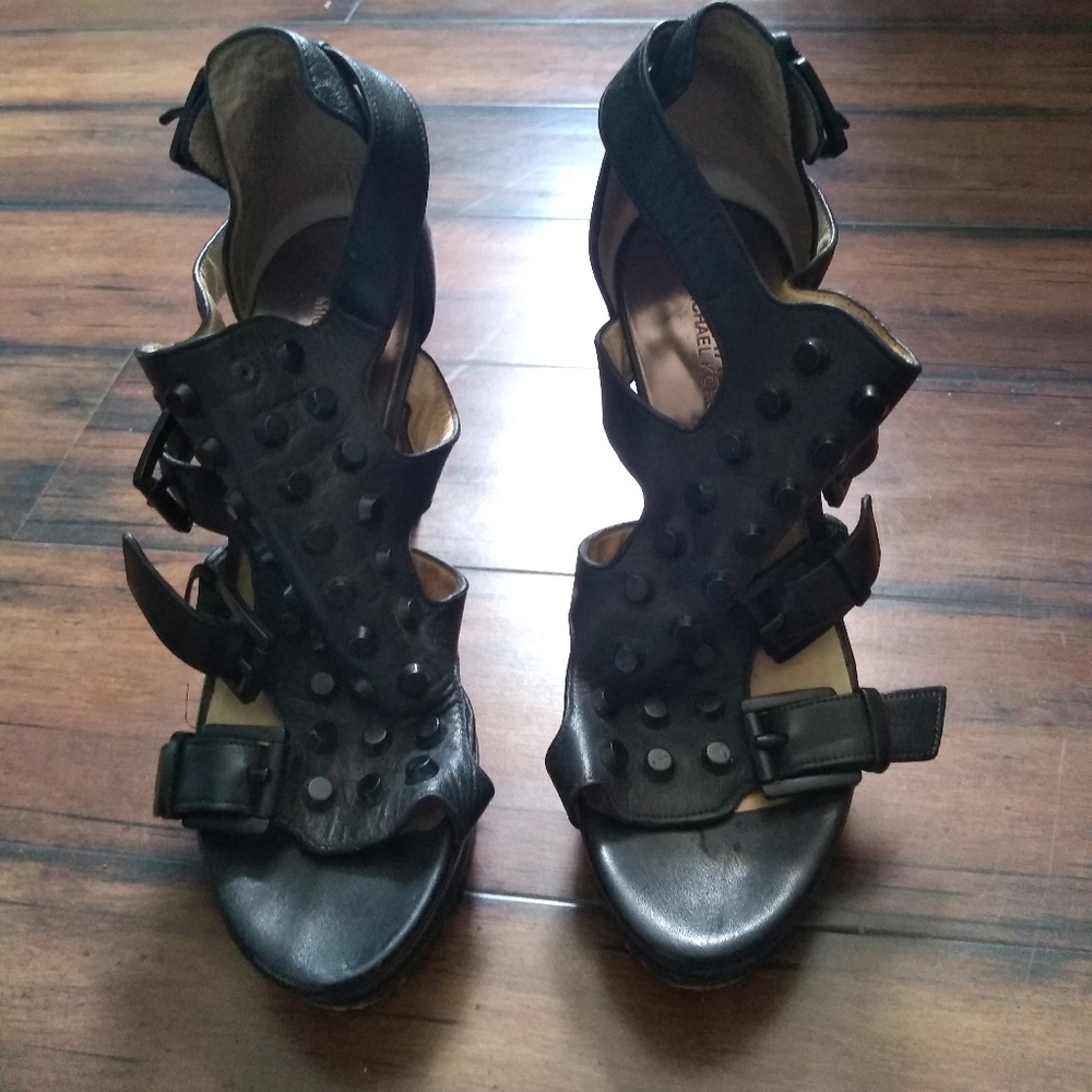 Black studded Michael Kors shoes